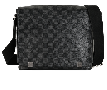 District PM, £850, Handbags, Black, Canvas, Front view